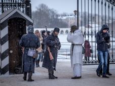 19 января 2019 г. Великий Новгород, кремль. 75-я годовщина освобождения Новгорода от немецко-фашистских захватчиков. Историческая инсталляция &quot;Оккупированный Новгород&quot;. Реконструкторы. Фото Анны Костецкой