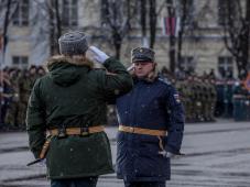 20 января 2019 г. Великий Новгород. пл. Победы-Софийская. 75-я годовщина освобождения Новгорода от немецко-фашистских захватчиков. Парад военнослужащих, современной и исторической военной техники. Фото Анны Костецкой