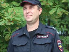 капитан полиции Андрей Степанов, представляющий Управление МВД России по городу Великий Новгород