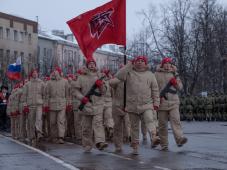 20 января 2019 г. Великий Новгород. пл. Победы-Софийская. 75-я годовщина освобождения Новгорода от немецко-фашистских захватчиков. Парад военнослужащих, современной и исторической военной техники. Фото Анны Костецкой