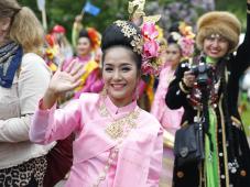 10 июня 2017 г. Великий Новгород празднует свое 1158-летие. День города. Участники XVI Международного фестиваля народного искусства и ремесел &quot;Садко&quot;. Фото Игоря Белова