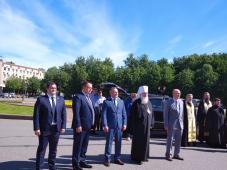 15 июня 2021 г. Великий Новгород. пл. Победы-Софийская. Очередной сводный отряд полиции отправлен в длительную служебную командировку на Северный Кавказ. Фото управления по работе со СМИ
