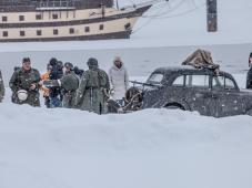 19 января 2019 г. Великий Новгород, кремль. 75-я годовщина освобождения Новгорода от немецко-фашистских захватчиков. Историческая инсталляция &quot;Оккупированный Новгород&quot;. Реконструкторы. Фото Анны Костецкой