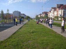 11 сентября 2021г. Великий Новгород, сквер Каберова (между ул. Каберова-Власьевской и Белорусской ул. в Псковском районе). Торжественное открытие новой спортивной площадки для занятия воркаутом. Фото управления по работе со СМИ