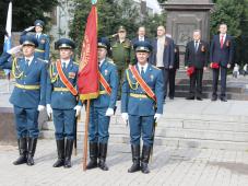 23 августа 2017 г. Великий Новгород. Митинг, посвященный Дню подвига самопожертвования в годы Великой Отечественной войны 1941-1945 гг. в бою на Новгородской земле Героя Советского Союза А.К. Панкратова. Фото Игоря Белова