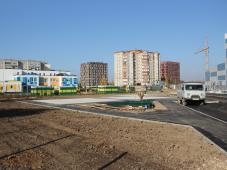 11 октября 2021г. Великий Новгород, ул. Вересова. Строительство физкультурно-спортивного комплекса. Фотография управления по работе со СМИ