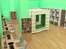 Визуализация модельной библиотеки предоставлена Центральной детской библиотекой им. В.В. Бианки МБУК «Библионика»