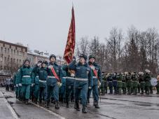 20 января 2019 г. Великий Новгород. пл. Победы-Софийская. 75-я годовщина освобождения Новгорода от немецко-фашистских захватчиков. Парад военнослужащих, современной и исторической военной техники. Фото Анны Костецкой