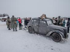 19 января 2019 г. Великий Новгород, кремль. 75-я годовщина освобождения Новгорода от немецко-фашистских захватчиков. Историческая инсталляция &quot;Оккупированный Новгород&quot;. Реконструкторы. Фото Анны Костецкой