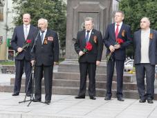 23 августа 2017 г. Великий Новгород. Митинг, посвященный Дню подвига самопожертвования в годы Великой Отечественной войны 1941-1945 гг. в бою на Новгородской земле Героя Советского Союза А.К. Панкратова. Фото Игоря Белова