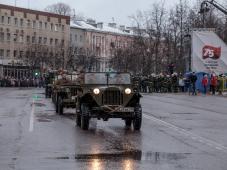 20 января 2019 г. Великий Новгород. пл. Победы-Софийская. 75-я годовщина освобождения Новгорода от немецко-фашистских захватчиков. Парад военнослужащих, современной и исторической военной техники. Фото Анны Костецкой