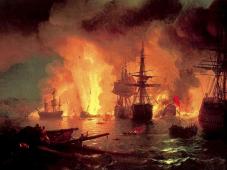Картина &quot;Чесменский бой 25-26 июня 1770 года&quot;, Айвазовский Иван Константинович