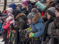 20 января 2019 г. Великий Новгород. пл. Победы-Софийская. 75-я годовщина освобождения Новгорода от немецко-фашистских захватчиков. Парад военнослужащих, современной и исторической военной техники. Фото Анны Костецкой