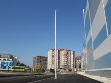 11 октября 2021г. Великий Новгород, ул. Вересова. Строительство физкультурно-спортивного комплекса. Фотография управления по работе со СМИ