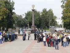 23 августа 2017 г. Великий Новгород. Митинг, посвященный Дню подвига самопожертвования в годы Великой Отечественной войны 1941-1945 гг. в бою на Новгородской земле Героя Советского Союза А.К. Панкратова. Фото Игоря Белова