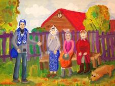 Автор рисунка Cовунья, Новгородская область. Творческий конкурс, посвященный Пробной переписи населения 2018 года