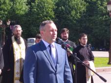 15 июня 2021 г. Великий Новгород. пл. Победы-Софийская. Очередной сводный отряд полиции отправлен в длительную служебную командировку на Северный Кавказ. Фото управления по работе со СМИ