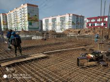 6 мая 2019 г. Великий Новгород, ул. Якова Павлова. Строительство детского сада на 190 мест с бассейном в мкр. Ивушки. Фото предоставлено МКУ «Управление капитального строительства»