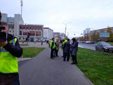 12 октября 2020 г. Великий Новгород, ул. Кочетова. Объезд дорог по нацпроекту БКАД, срок гарантии ремонта которых не истек. Фото управления по работе со СМИ