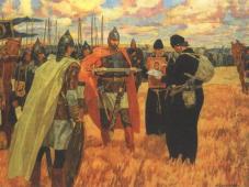 &quot;На поле Куликовом. Благословение&quot;, художник М.Самсонов