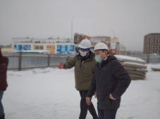 18 января 2021 г. Великий Новгород, ул. Вересова. Строительство ФСК в Северном микрорайоне. Фото управления по работе со СМИ