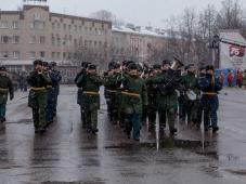 20 января 2019 г. Великий Новгород, пл. Победы-Софийская. 75-я годовщина освобождения Новгорода от немецко-фашистских захватчиков. Парад военнослужащих, современной и исторической военной техники. Фото Анны Костецкой